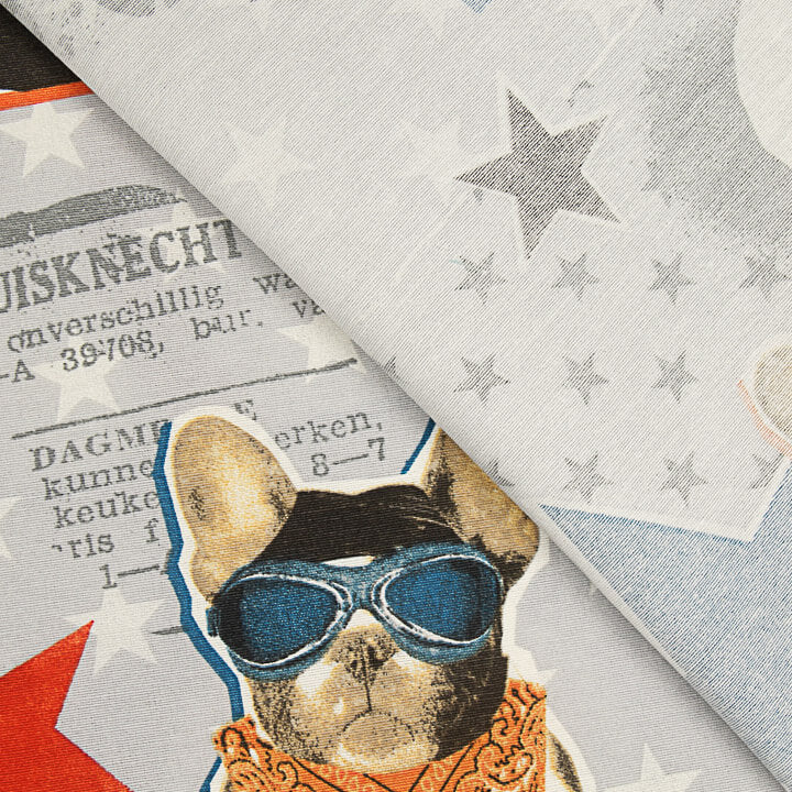 Toile de coton imprimée « Chiens rockers » - Ribes y Casals
