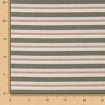 Toile à rayures vertes avec rayure brodée - Ribes y Casals