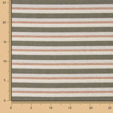 Toile à rayures vertes avec rayure brodée - Ribes y Casals