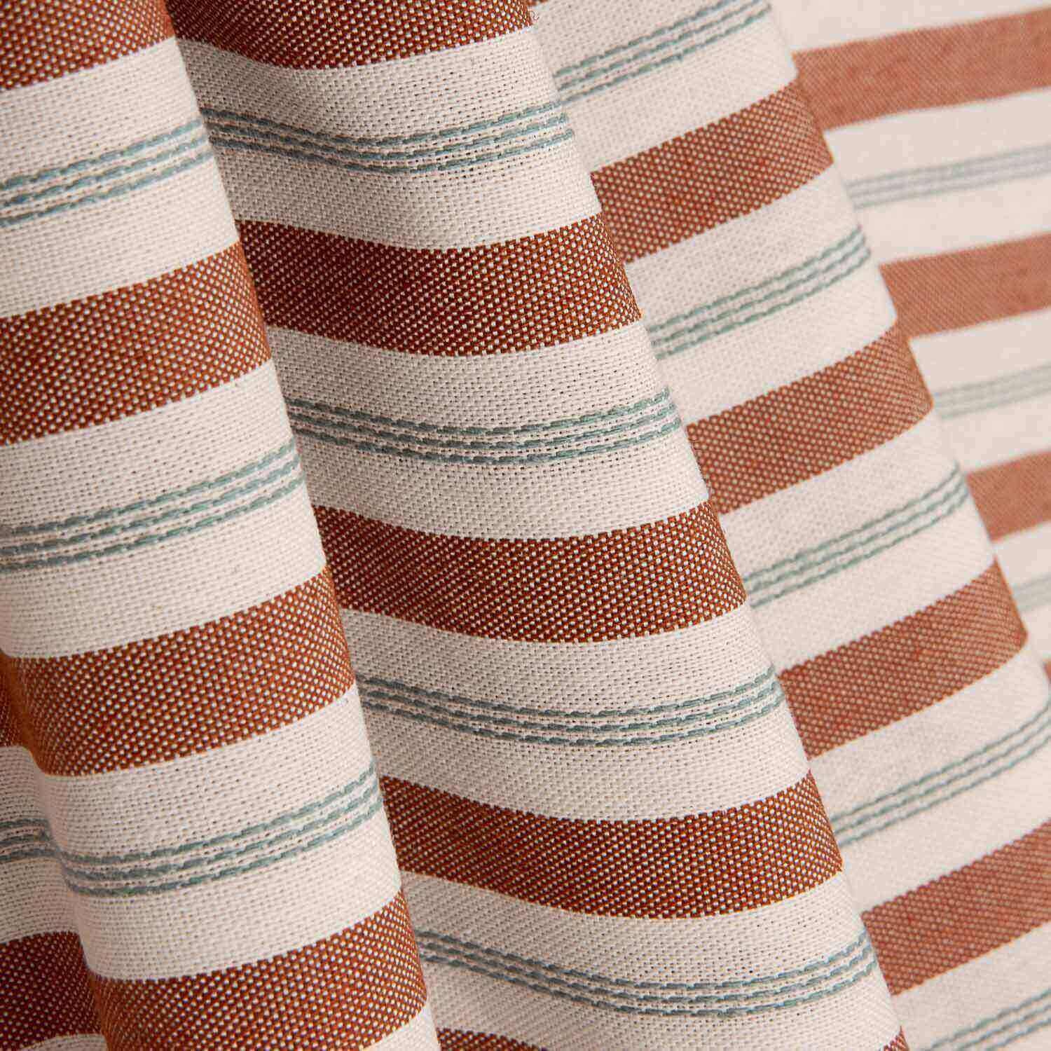 Toile à rayures Arcilla avec rayure brodée - Ribes y Casals