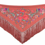 Petit châle de flamenco couleur argile brodé - Ribes y Casals