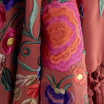 Petit châle de flamenco couleur argile brodé - Ribes y Casals