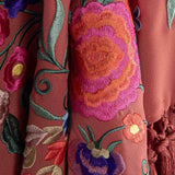 Petit châle de flamenco couleur argile brodé - Ribes y Casals