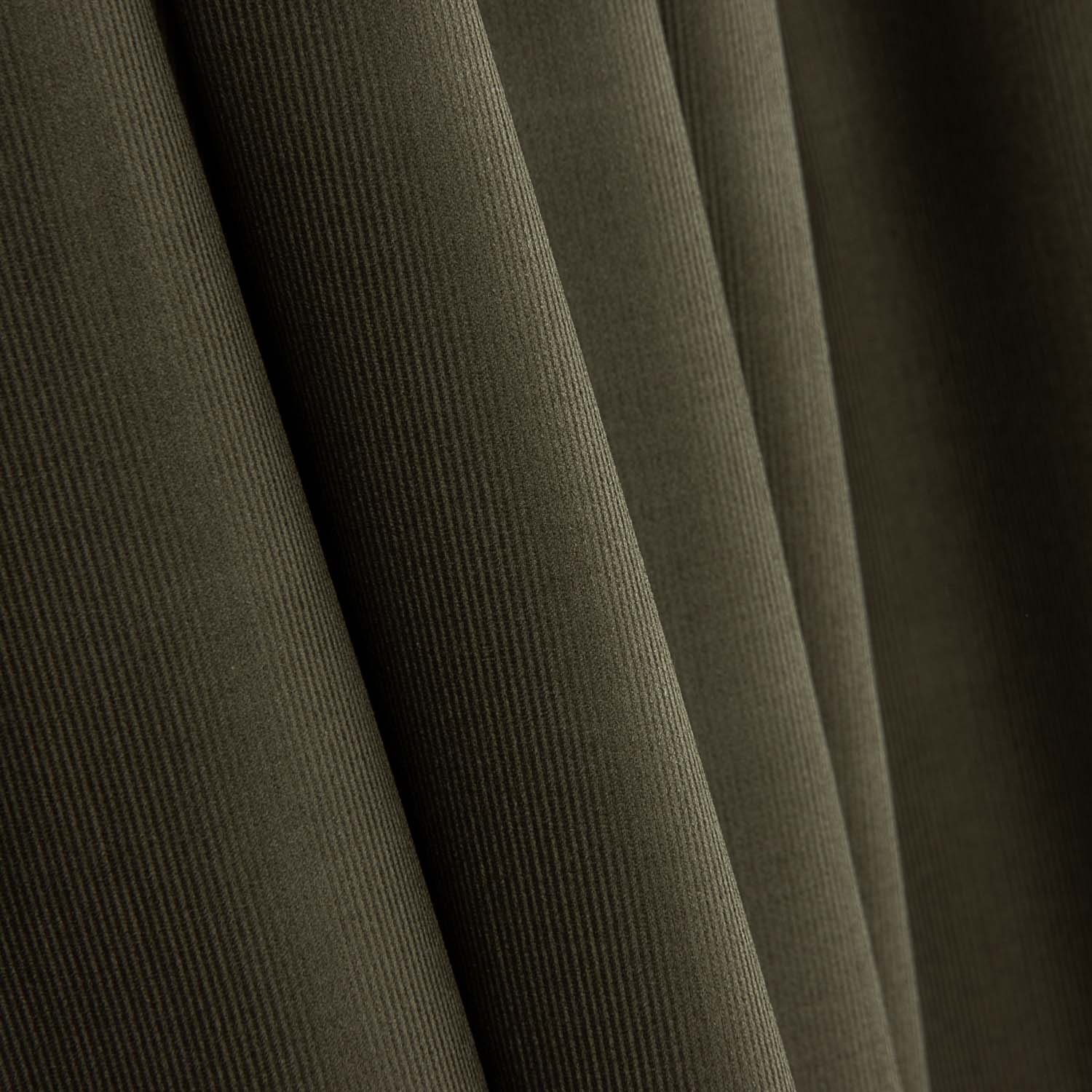 Micro-pagne fine en coton vert kaki - Ribes y Casals