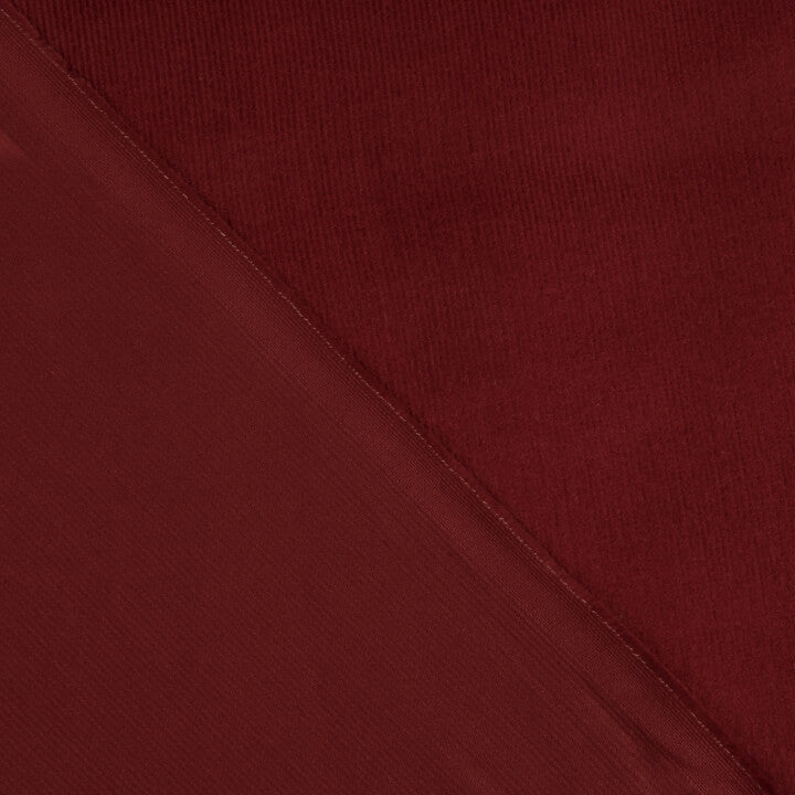 Velours milleraies en tissu de coton rouge foncé - Ribes y Casals