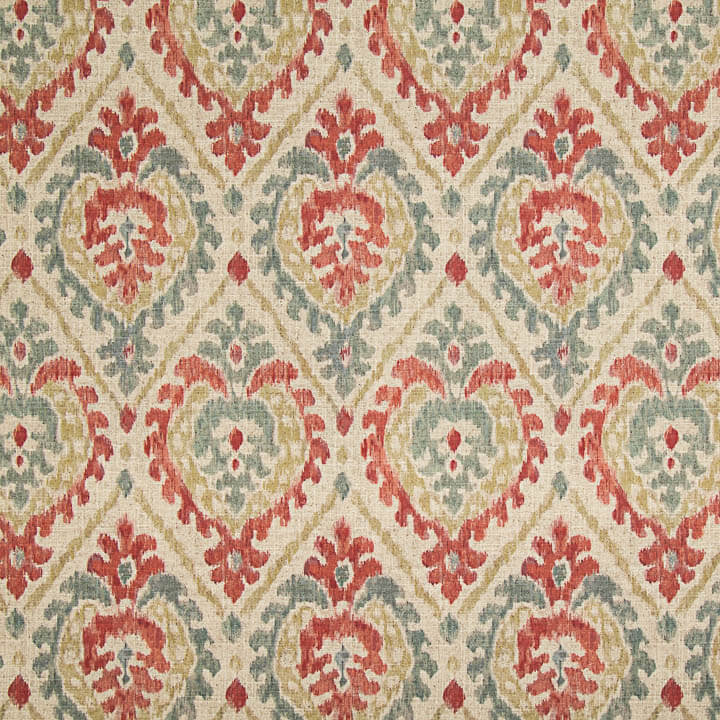Toile de coton effet tissu de lin ethnique terracotta - Ribes y Casals