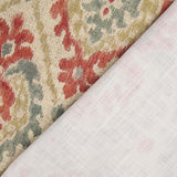 Toile de coton effet tissu de lin ethnique terracotta - Ribes y Casals