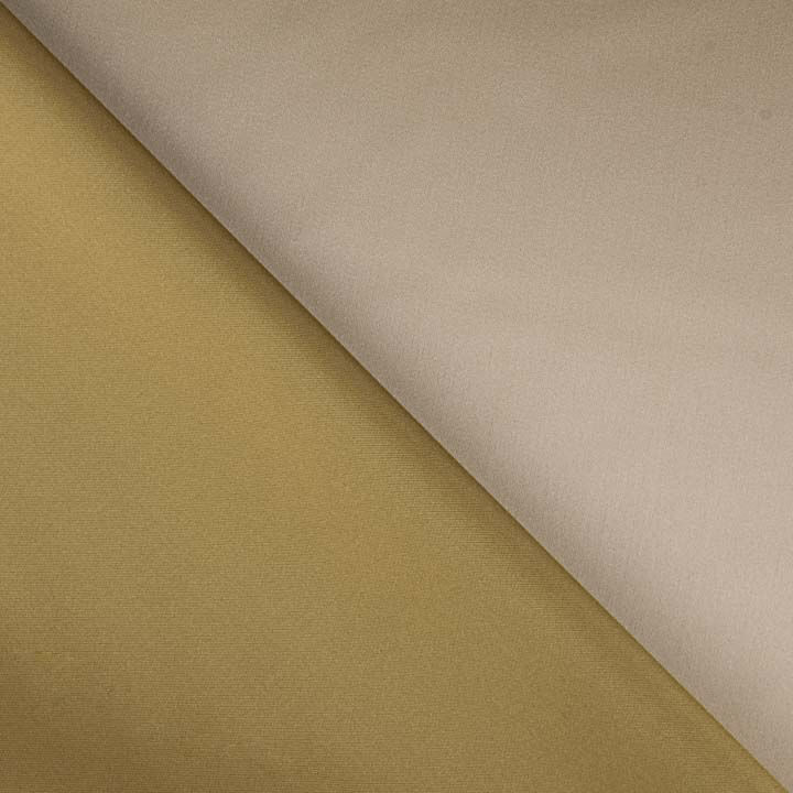 Satin Mikado réversible Tornasol beige doux et camel - Ribes y Casals