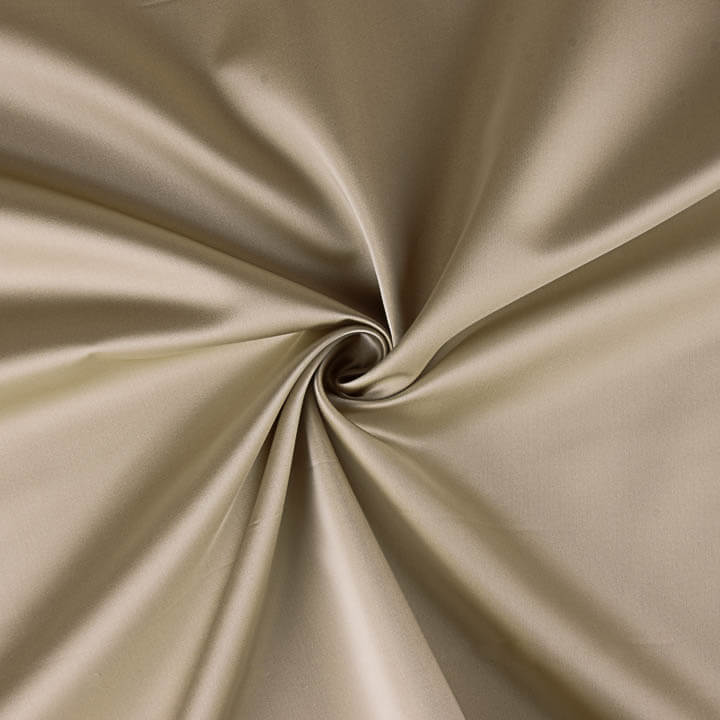 Satin Mikado réversible Tornasol beige doux et camel - Ribes y Casals