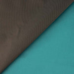 Satin Mikado réversible « Tornasol » bleu turquoise et marron - Ribes y Casals