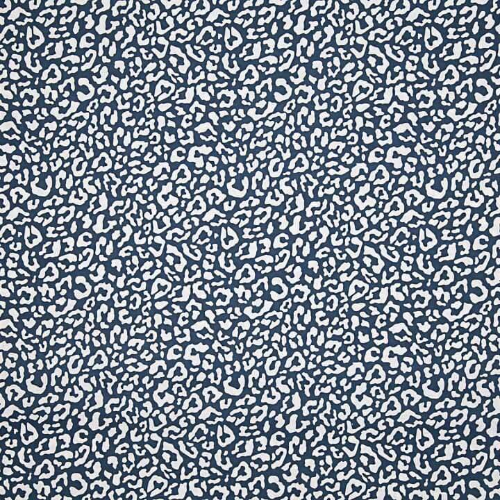 Percale imprimée Nairobi bleu marine et blanc - Ribes y Casals