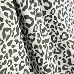 Percale imprimée Nairobi vert foncé et blanc - Ribes y Casals