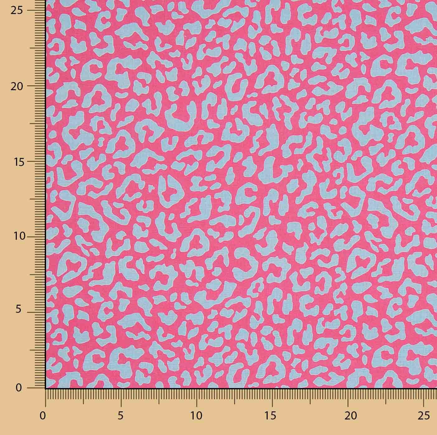 Percale imprimée Nairobi fuchsia turquoise - Ribes y Casals