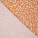 Percale imprimée Nairobi orange et bleu clair - Ribes y Casals