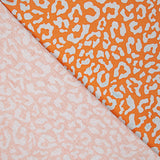 Percale imprimée Nairobi orange et bleu clair - Ribes y Casals