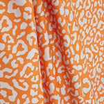 Percale imprimée Nairobi orange et bleu clair - Ribes y Casals