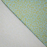Percale imprimée Nairobi vert citron bleu ciel - Ribes y Casals