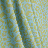 Percale imprimée Nairobi vert citron bleu ciel - Ribes y Casals