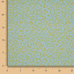 Percale imprimée Nairobi vert citron bleu ciel - Ribes y Casals