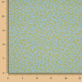 Percale imprimée Nairobi vert citron bleu ciel - Ribes y Casals