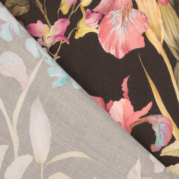 Viscose imprimée « Jardin Iris Nocturne » - Ribes y Casals