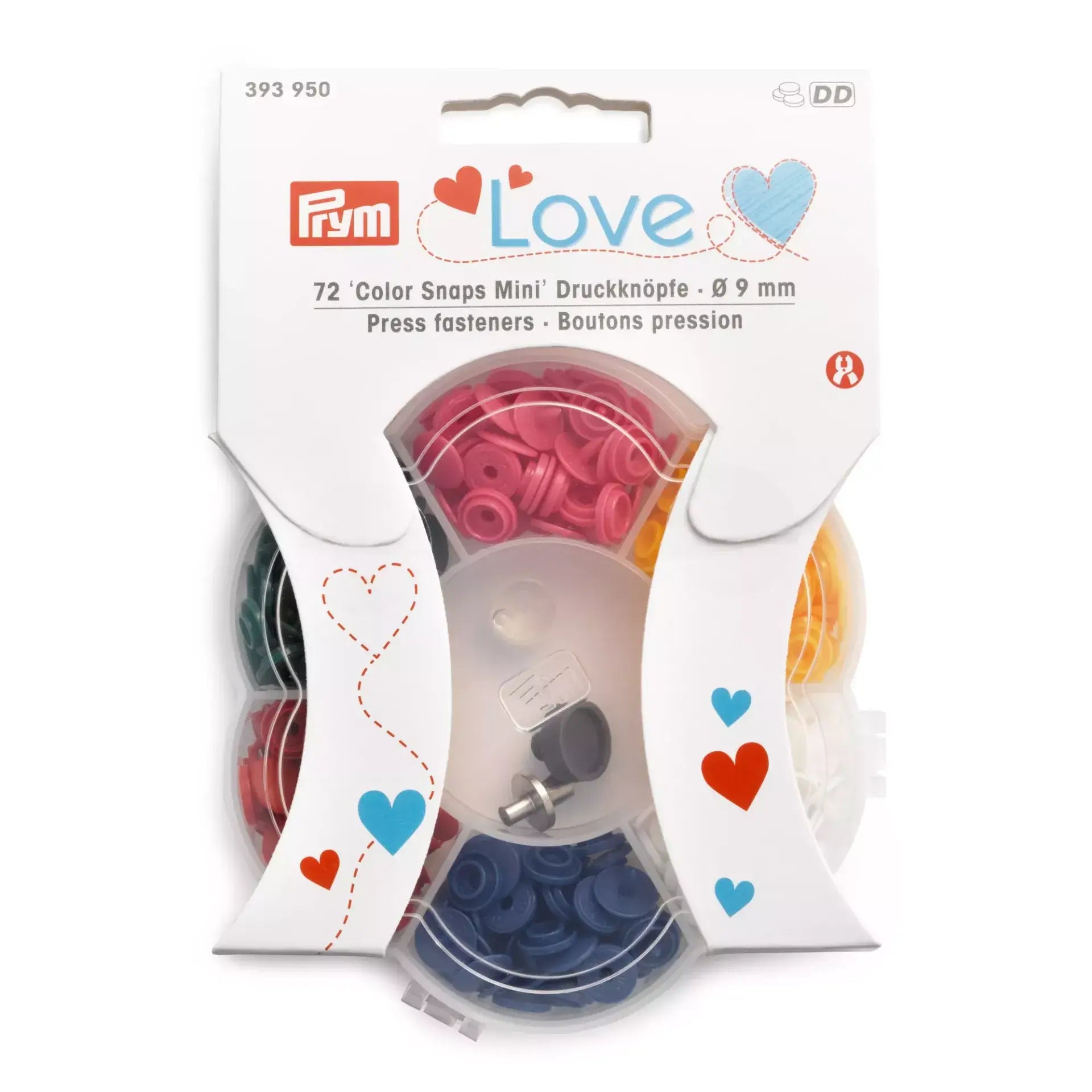 Boutons-pression Color Snaps Mini Prym Love 9 mm – 72 pièces - Ribes y Casals