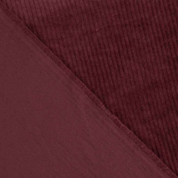 Velours côtelé stretch effet lavé bordeaux - Ribes y Casals