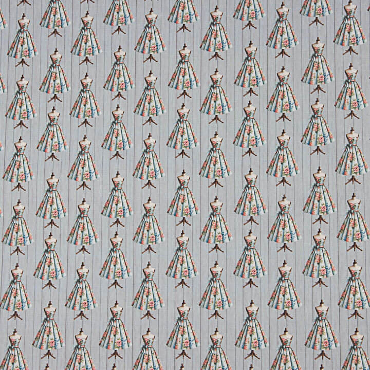 Percale imprimée Couture Gris - Ribes y Casals