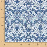 Percale imprimée Coralia Bleu - Ribes y Casals