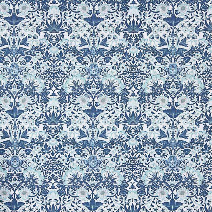 Percale imprimée Coralia Bleu - Ribes y Casals