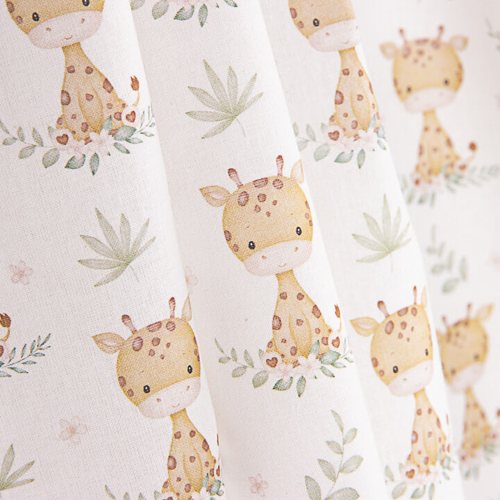 Percale imprimée « Girafe Safari » - Ribes y Casals