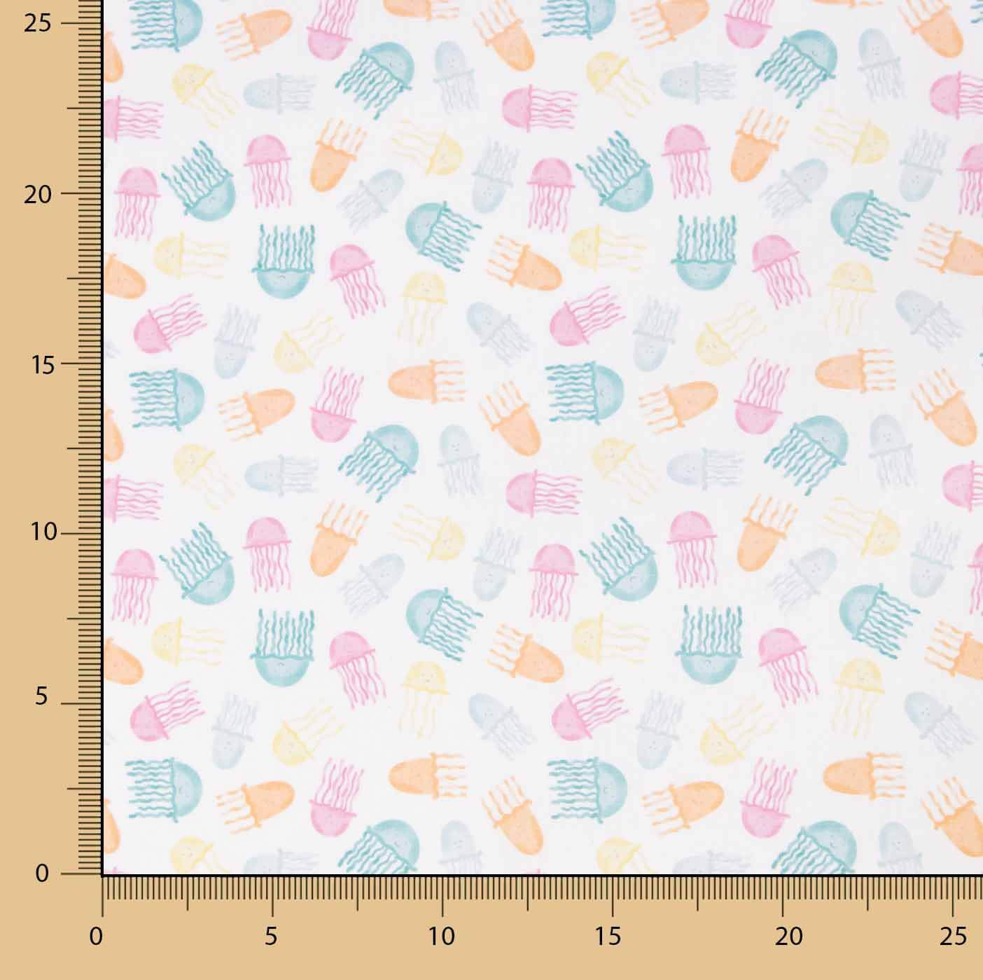 Percale imprimée Medusa Pastel - Ribes y Casals