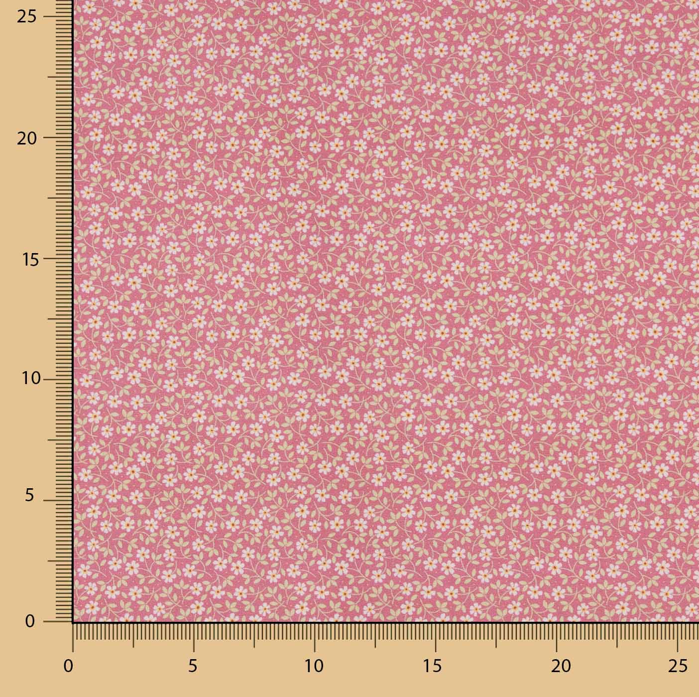 Percale imprimée Milena Rosa - Ribes y Casals
