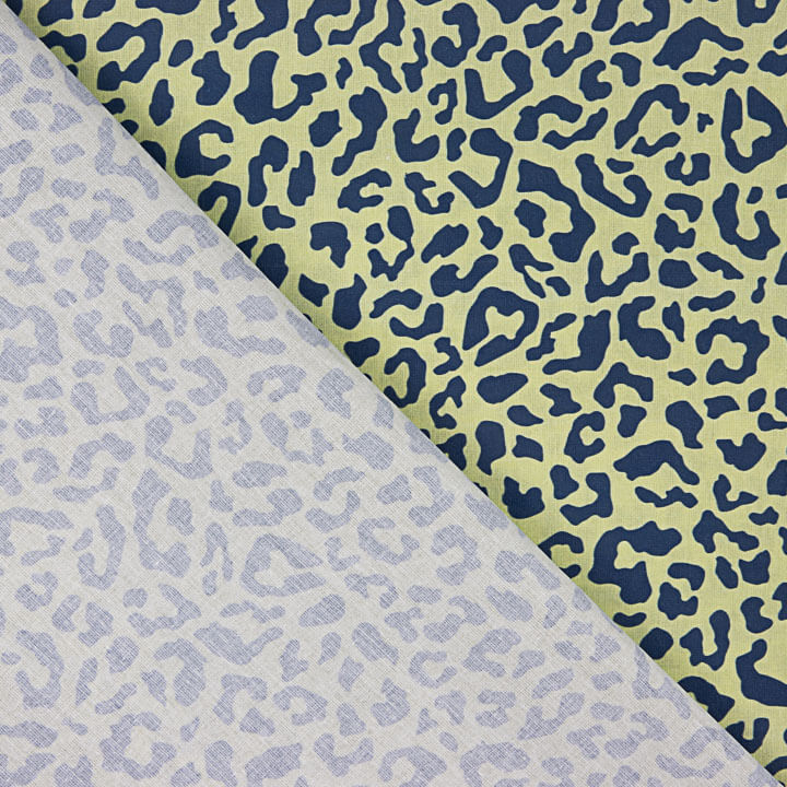 Percale imprimée Nairobi bleu marine - Ribes y Casals