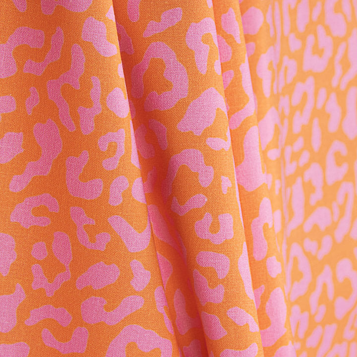 Percale imprimée Nairobi Corail - Ribes y Casals