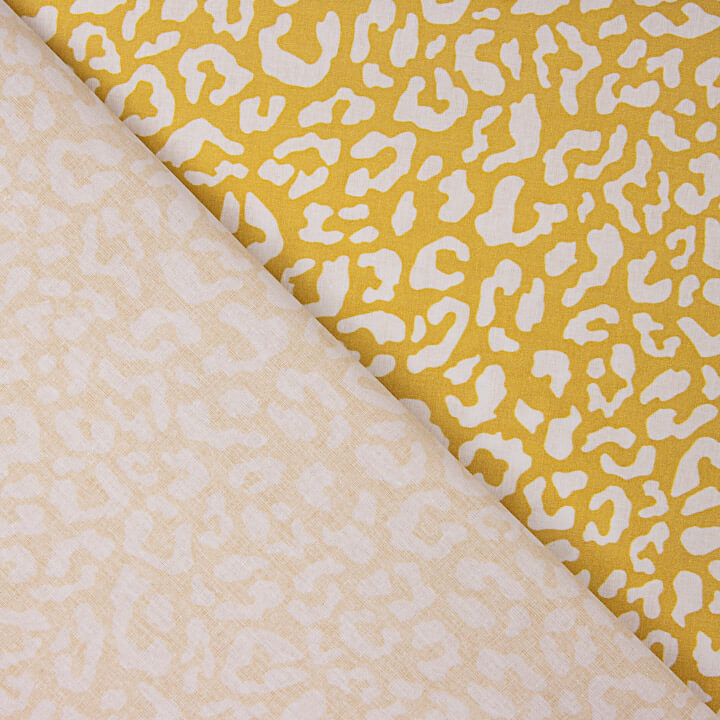 Percale imprimée Nairobi moutarde - Ribes y Casals
