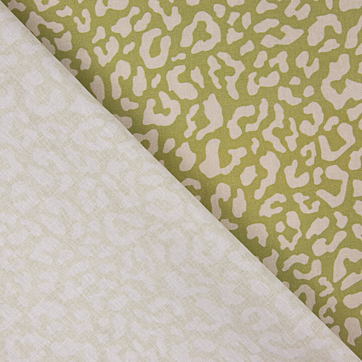 Percale imprimée Nairobi vert olive - Ribes y Casals