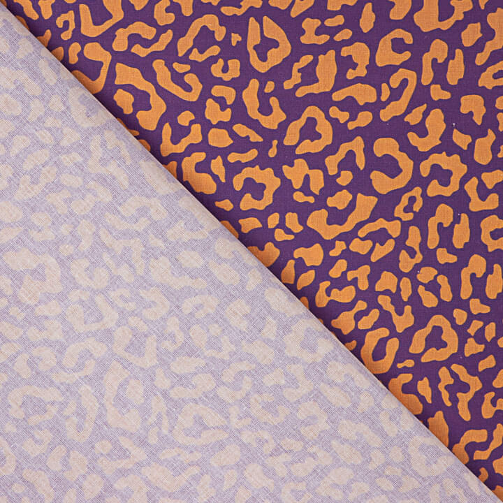 Percale imprimée Nairobi Violet - Ribes y Casals