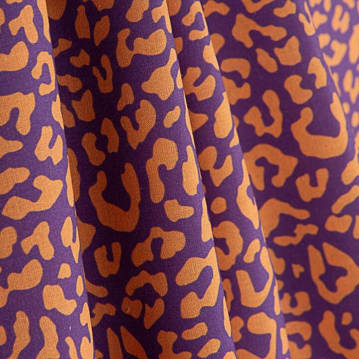 Percale imprimée Nairobi Violet - Ribes y Casals