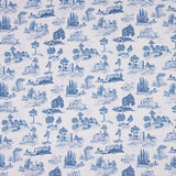 Percale imprimée Silke Bleu - Ribes y Casals