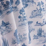 Percale imprimée Silke Bleu - Ribes y Casals