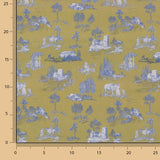Percale imprimée Silke vert olive - Ribes y Casals