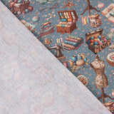 Percale imprimée Atelier Bleu - Ribes y Casals