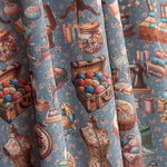 Percale imprimée Atelier Bleu - Ribes y Casals