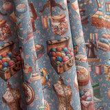 Percale imprimée Atelier Bleu - Ribes y Casals
