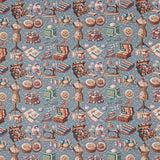 Percale imprimée Atelier Bleu - Ribes y Casals