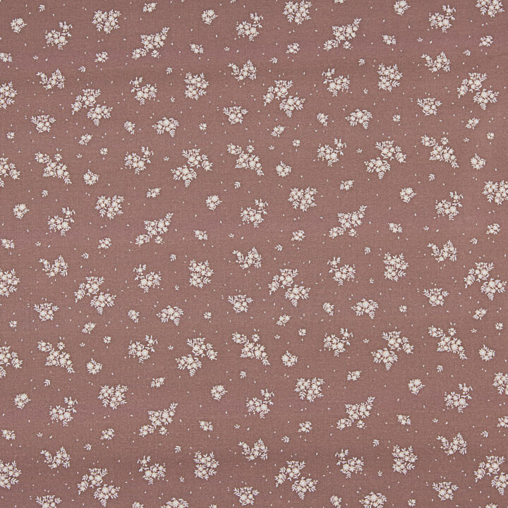 Percale imprimée Amélie rose vieilli - Ribes y Casals