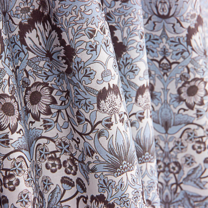 Percale imprimée Willow bleue - Ribes y Casals