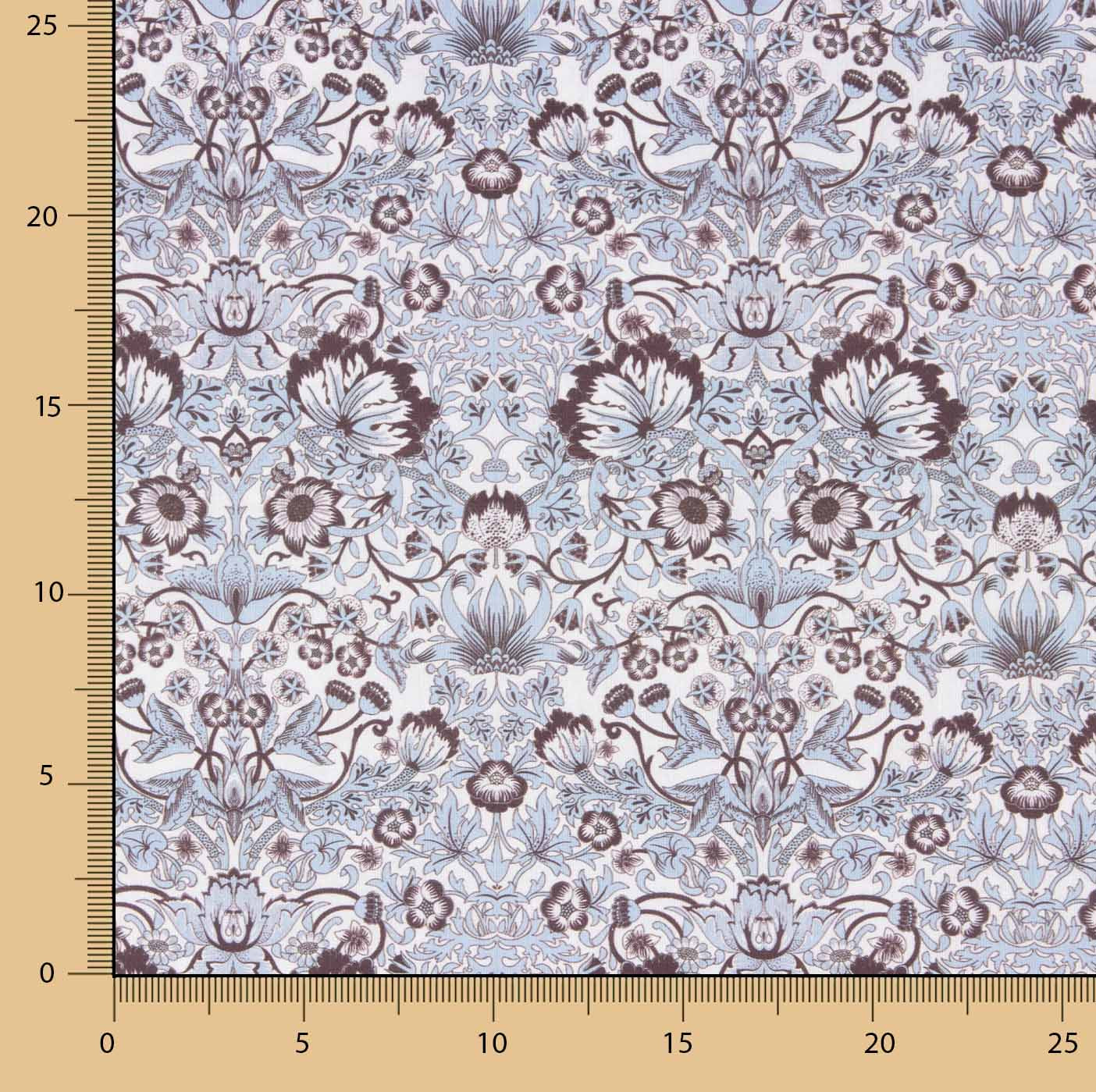 Percale imprimée Willow bleue - Ribes y Casals