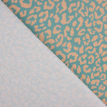 Percale imprimée Nairobi rose et vert d'eau - Ribes y Casals